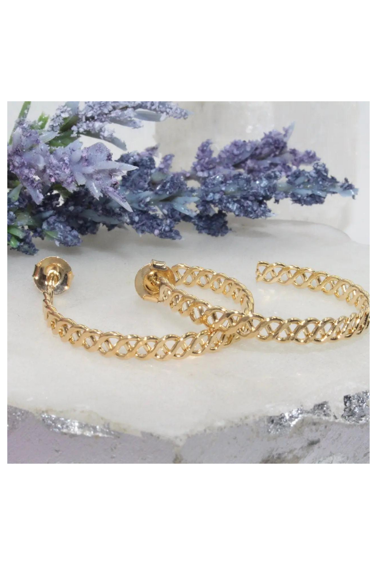 Open Braided Detail Hoops