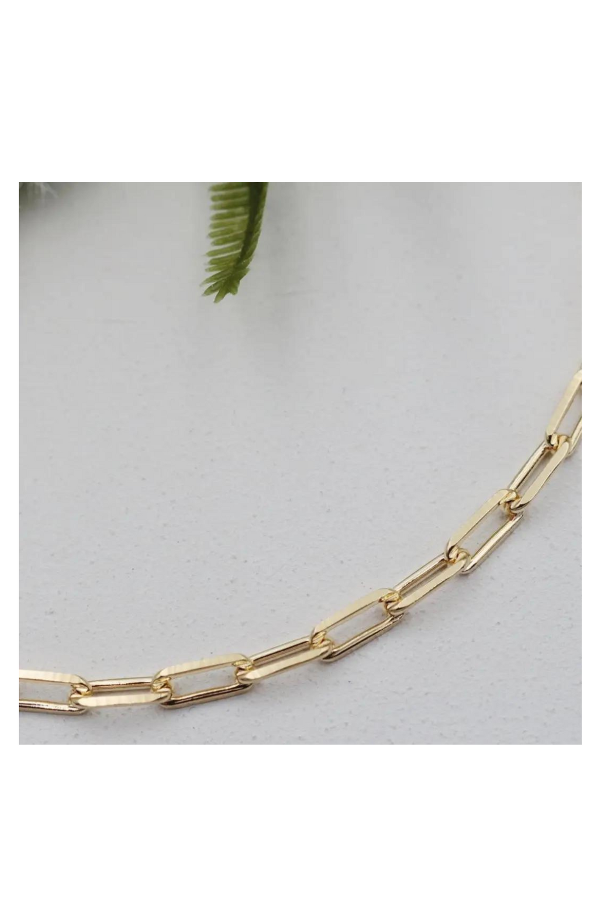 Small Paper Clip Chain Anklet 5mm