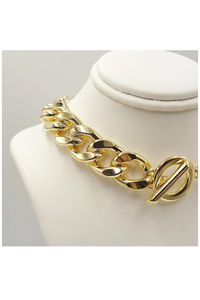 Thick Chain with Toggle Clasp Necklace