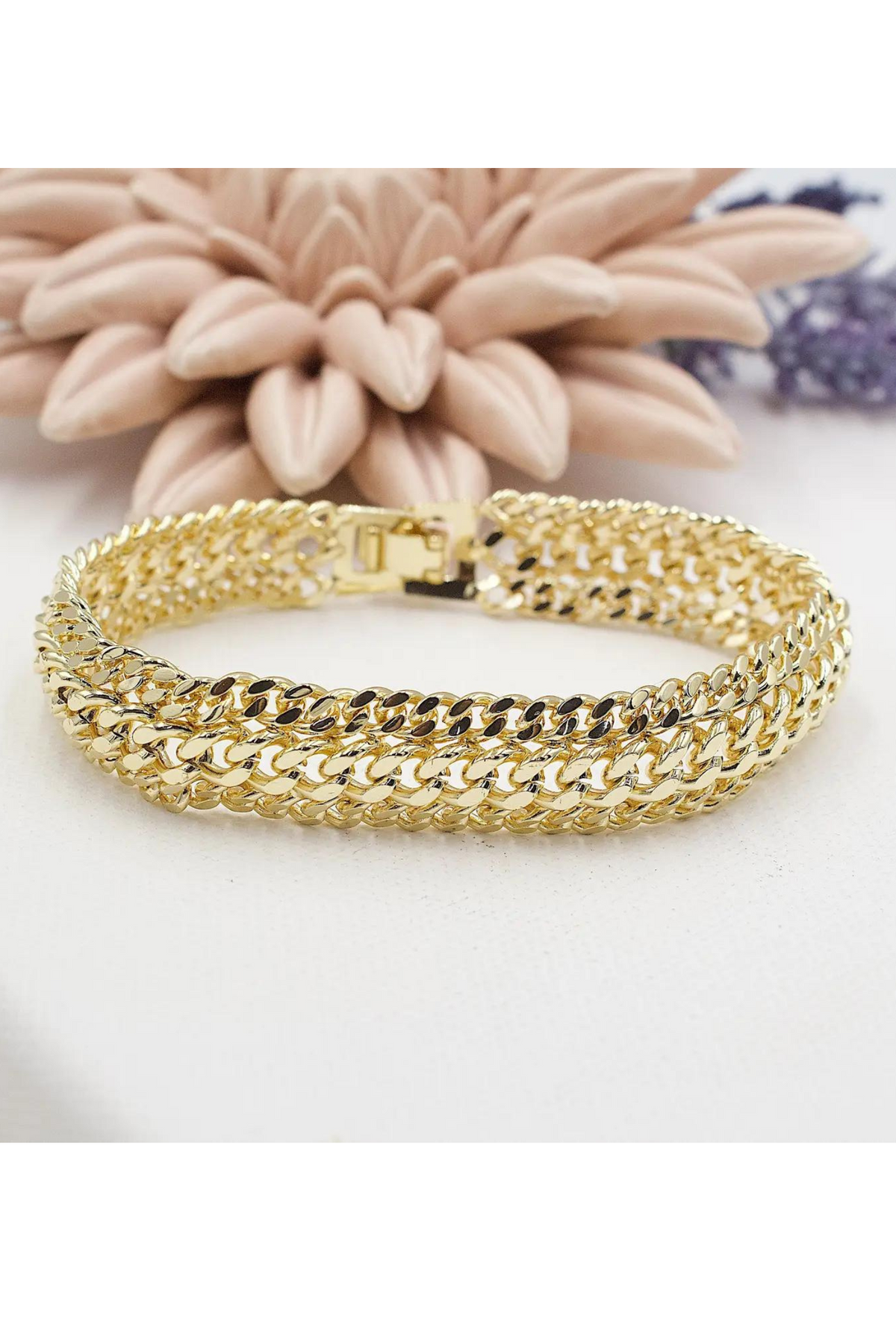 Triple Golden Chain Bracelet