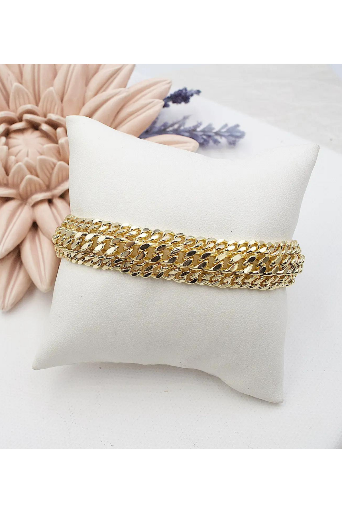 Triple Golden Chain Bracelet