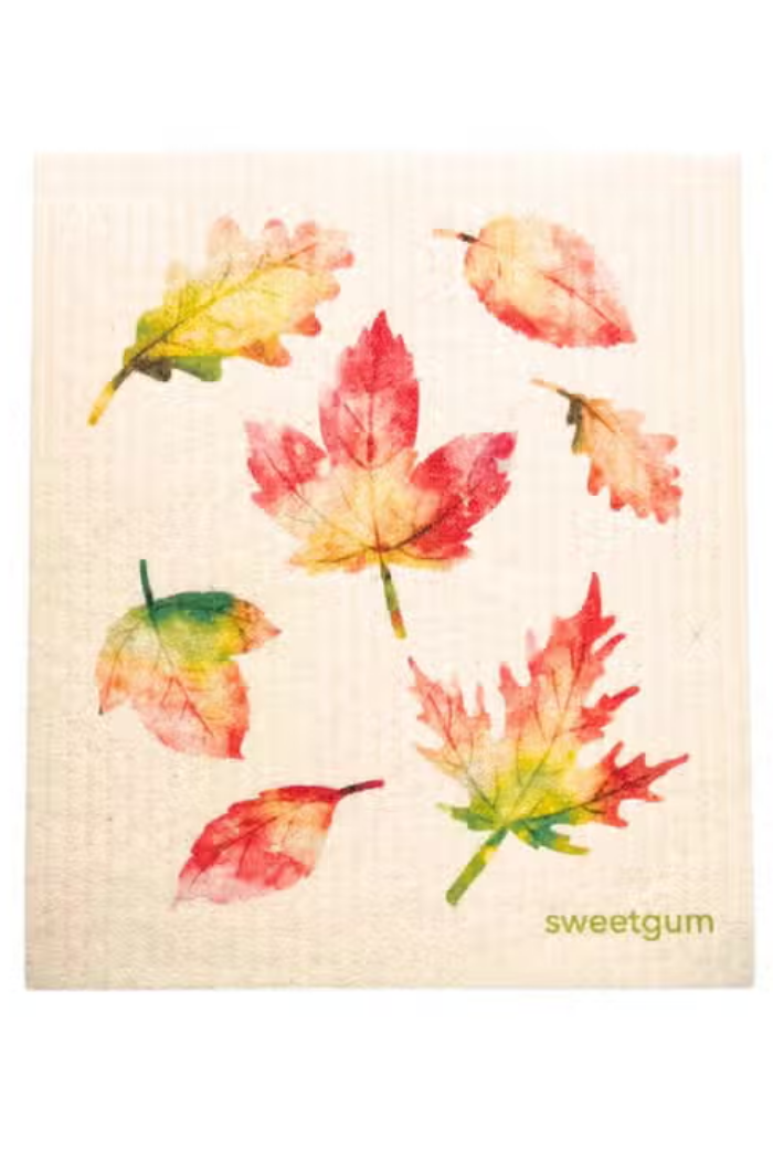 Autumn Leaves Swedish Dishcloth