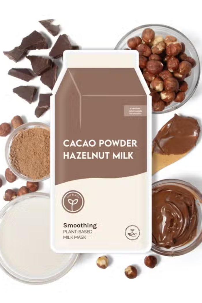 Cacao Powder Hazelnut Milk Smoothing Plant-Based Milk Mask