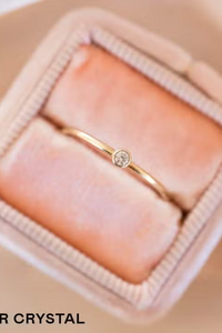 Gold Filled Crystal Stacker Ring