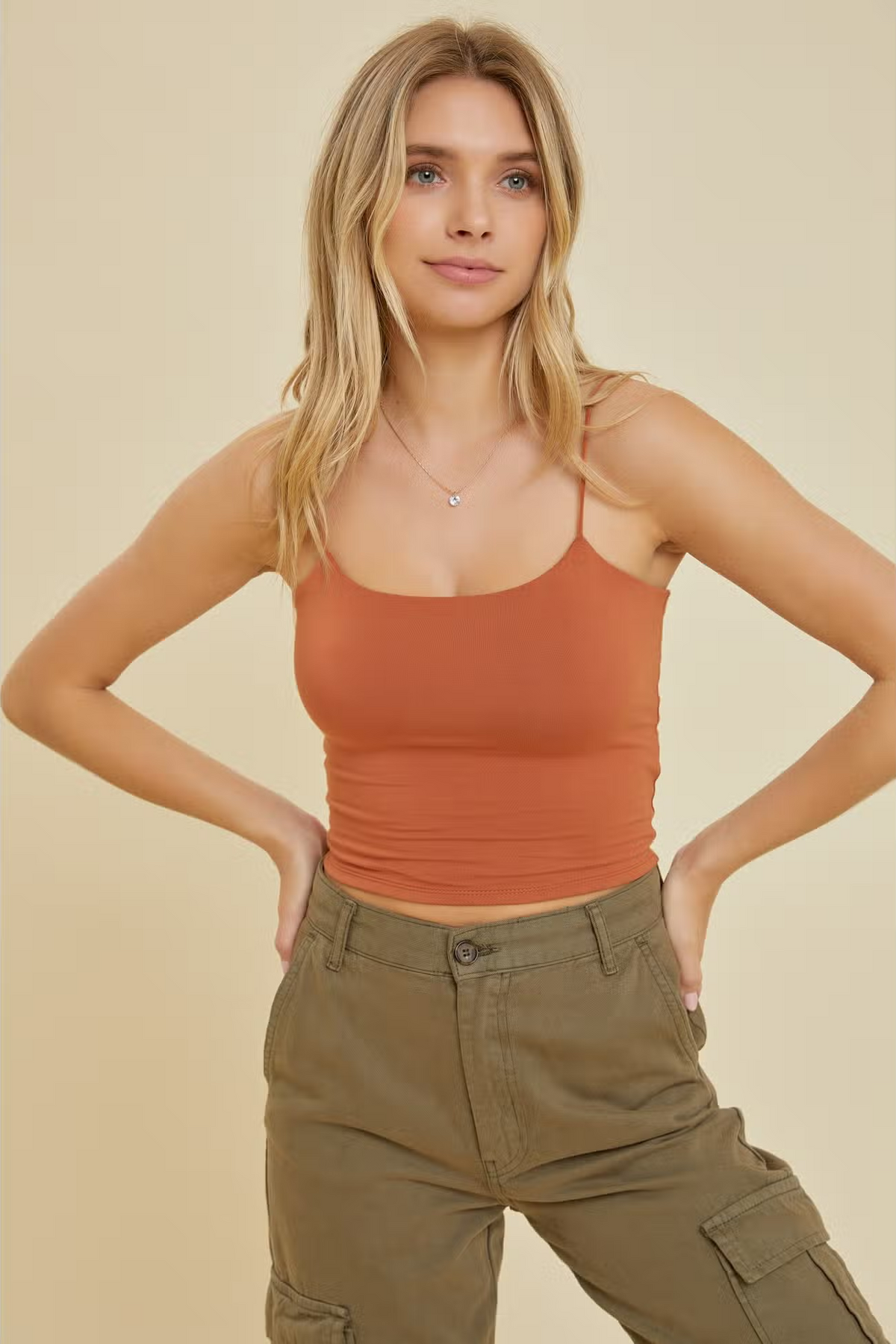 Cropped Spaghetti Tank