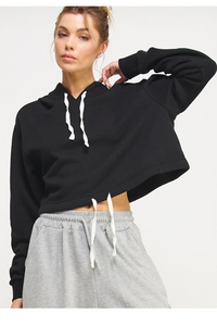 Drawstring-Waist French Terry Hoodie