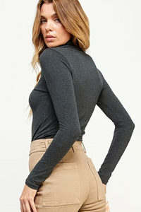 Mock Neck Long Sleeve Top