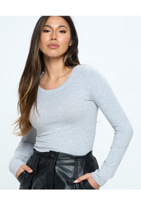 Round Neck Long Sleeve Basic Top