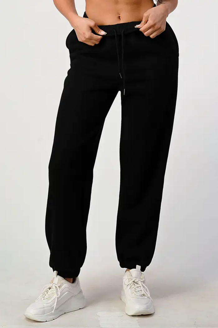 Oversized Solid Pocket Sweatpant