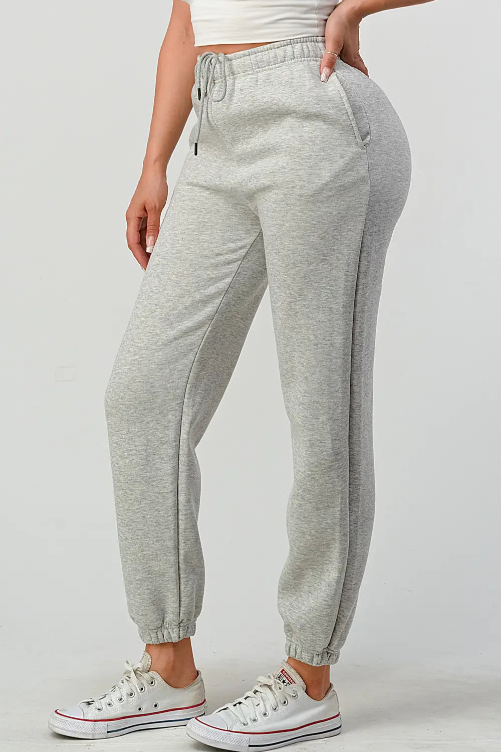 Oversized Solid Pocket Sweatpant