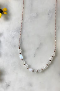 Moonstone Rose Gold Necklace