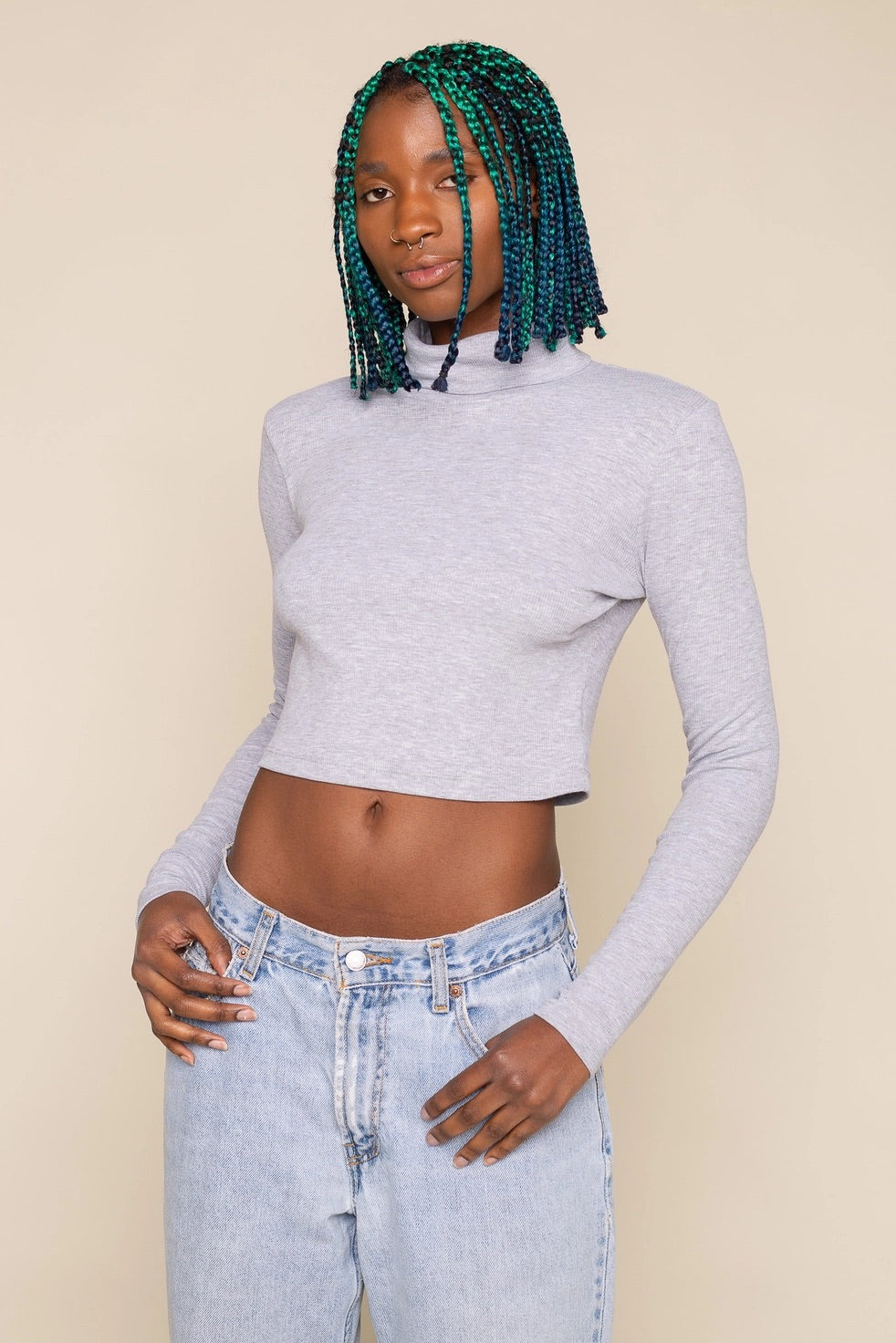 Rib Turtleneck (Crop Length)