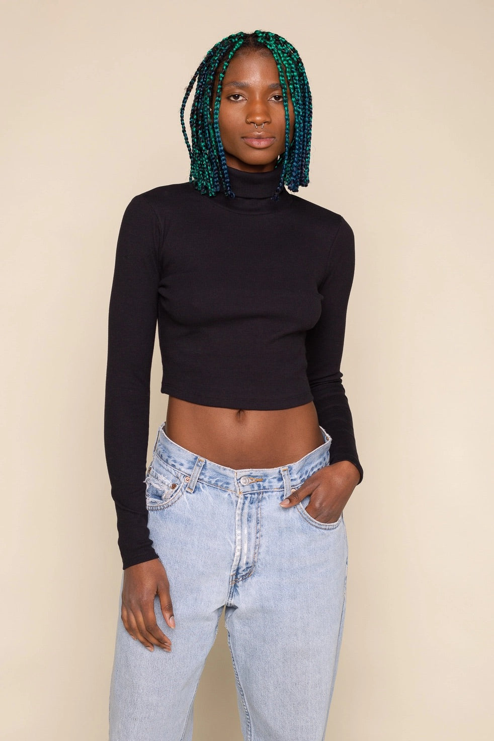 Rib Turtleneck (Crop Length)