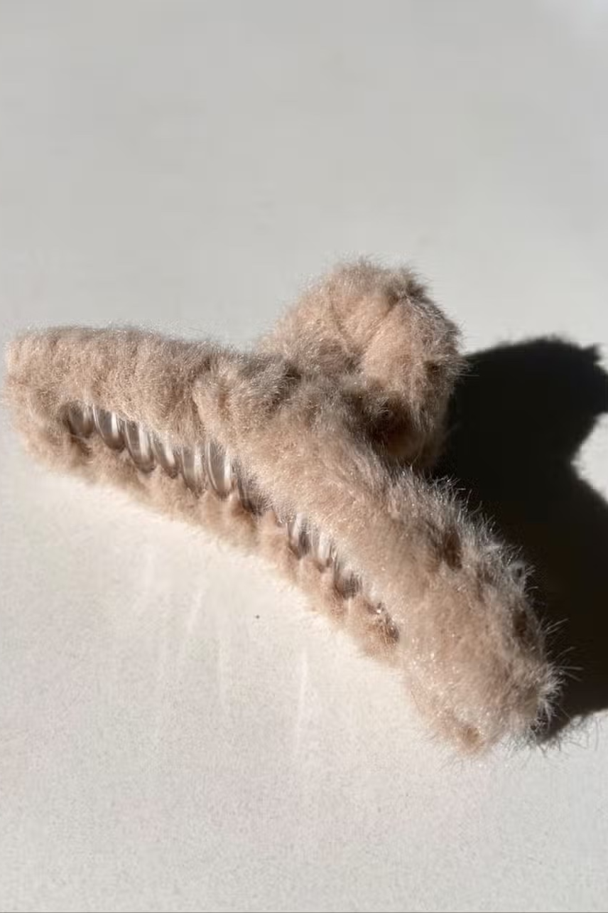 Fluffy Vegan Fur Hair Claw Clip