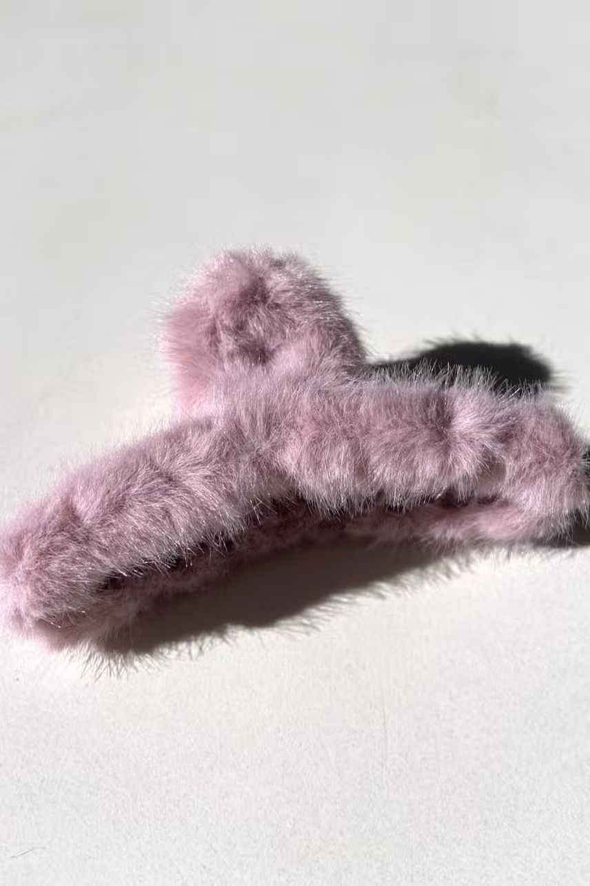 Fluffy Vegan Fur Hair Claw Clip