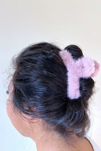 Fluffy Vegan Fur Hair Claw Clip