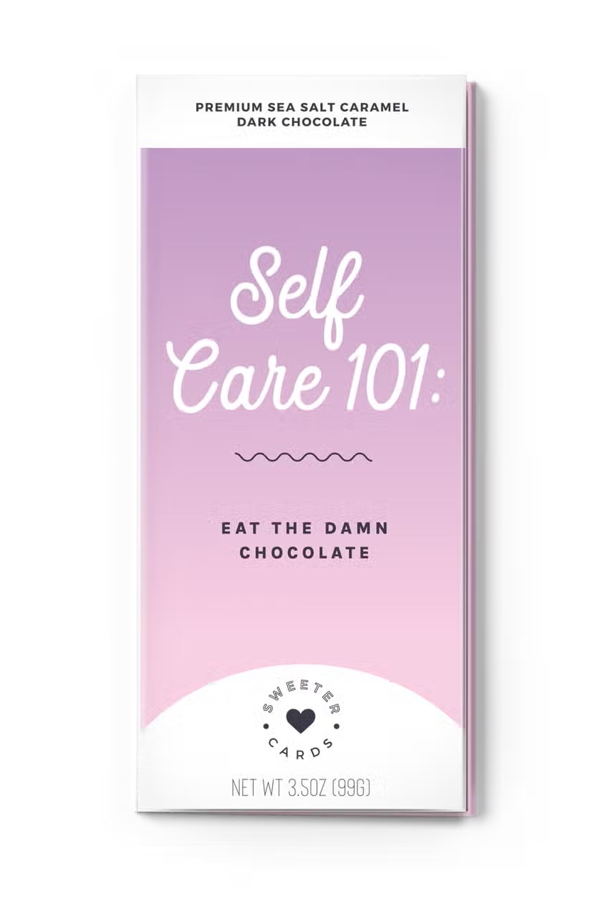 Self Care Card + "Complimentary" Chocolate Bar