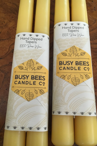 9" Beeswax Taper Candle