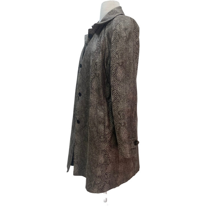 Vintage Faux Snakeskin Rain Coat