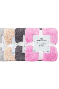 Plush Sherpa Throw Blankets - 50x60