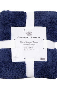 Plush Sherpa Throw Blankets - 50x60