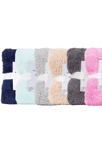 Plush Sherpa Throw Blankets - 50x60