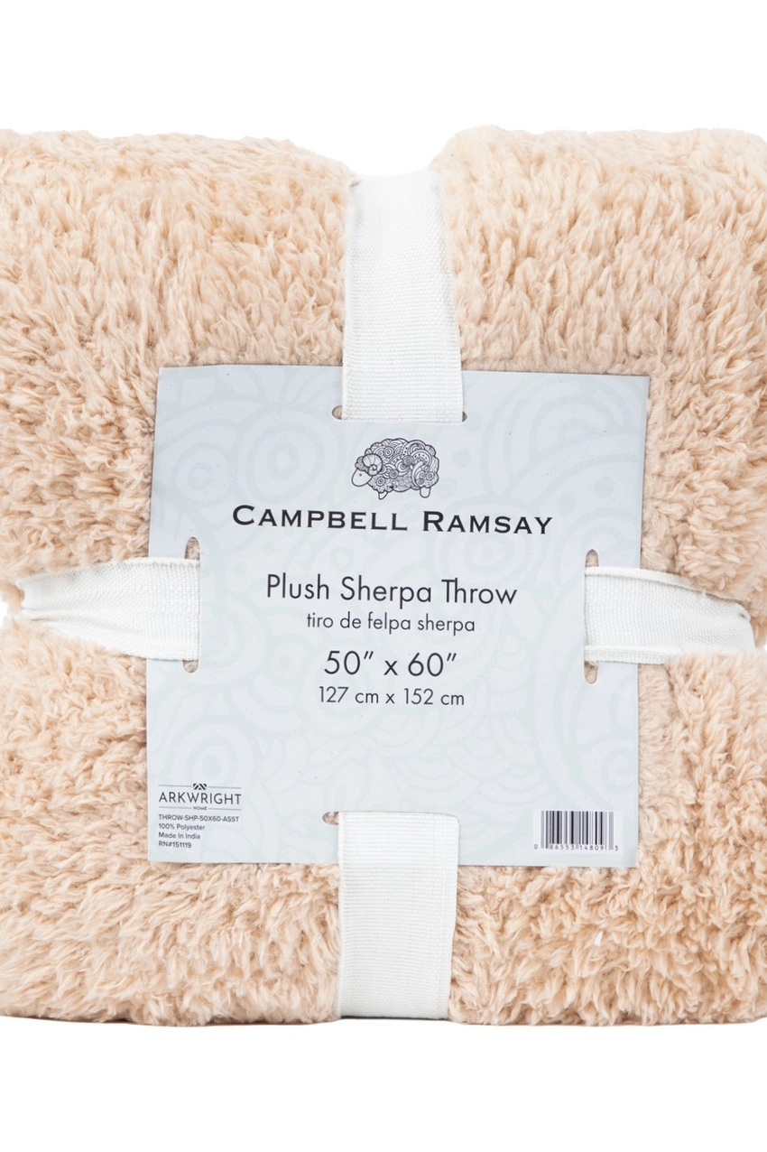 Plush Sherpa Throw Blankets - 50x60