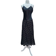 Vintage Black Lace Skirt Dress