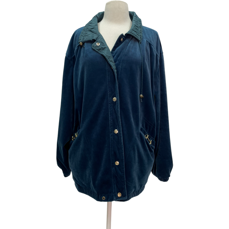 Vintage Reversible Teal Velvet Jacket