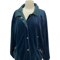 Vintage Reversible Teal Velvet Jacket