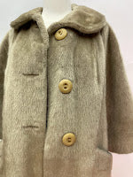 Vintage Tan Faux Fur Coat