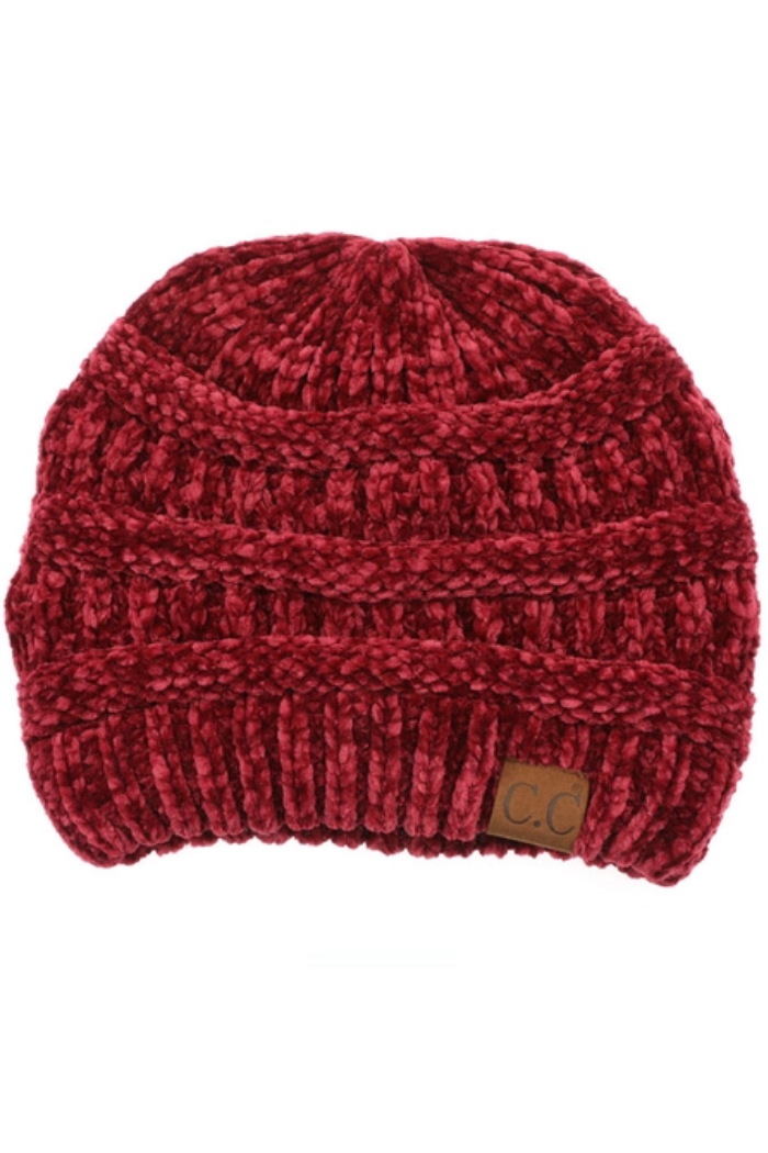 Ribbed Chenille Beanie