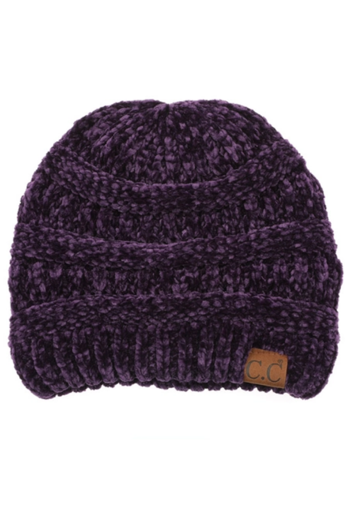 Ribbed Chenille Beanie