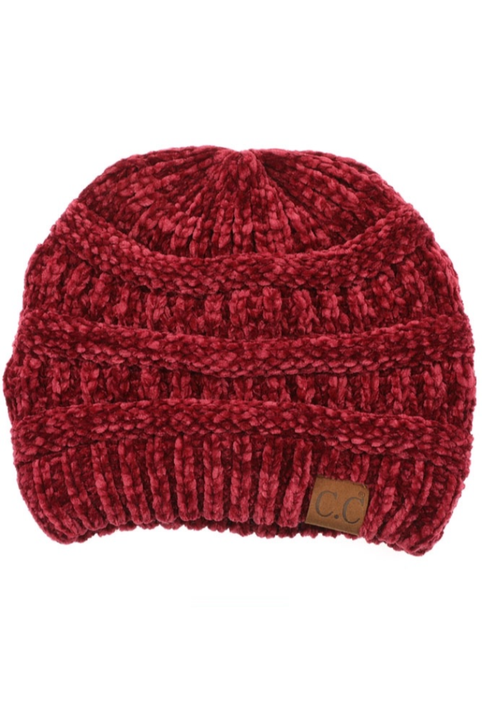 Ribbed Chenille Beanie