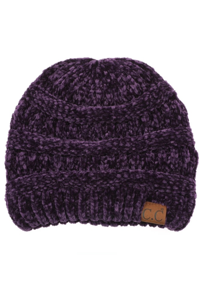 Ribbed Chenille Beanie