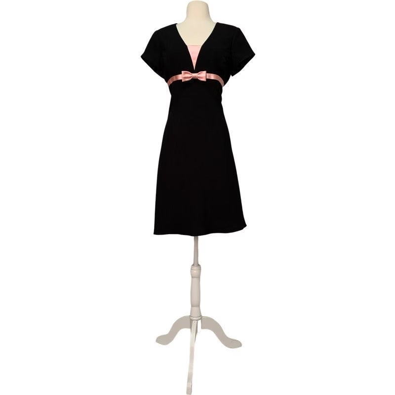 Vintage Black Mini 90's Dress with Pink Ribbon – Rose Market Nevada City