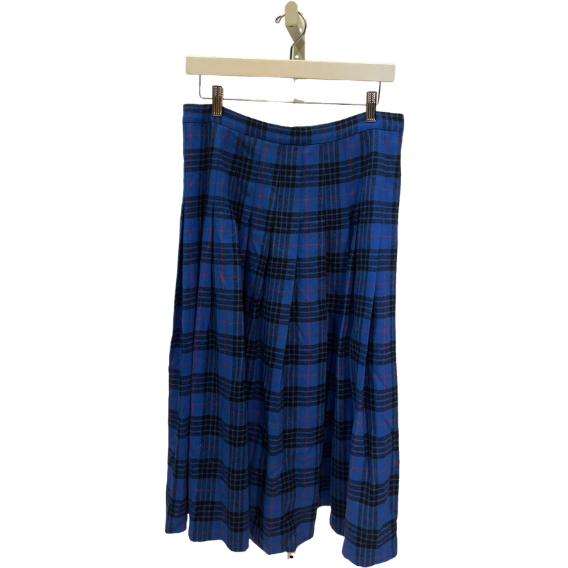 Vintage Blue Pendleton Skirt