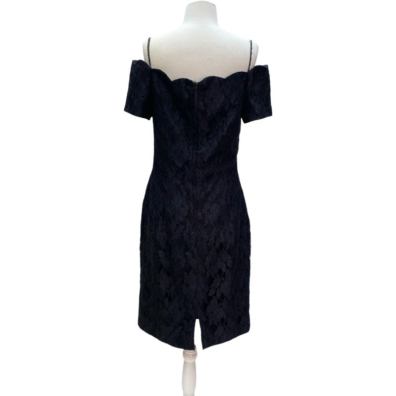 Vintage Black Floral Lace Dress