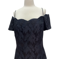 Vintage Black Floral Lace Dress