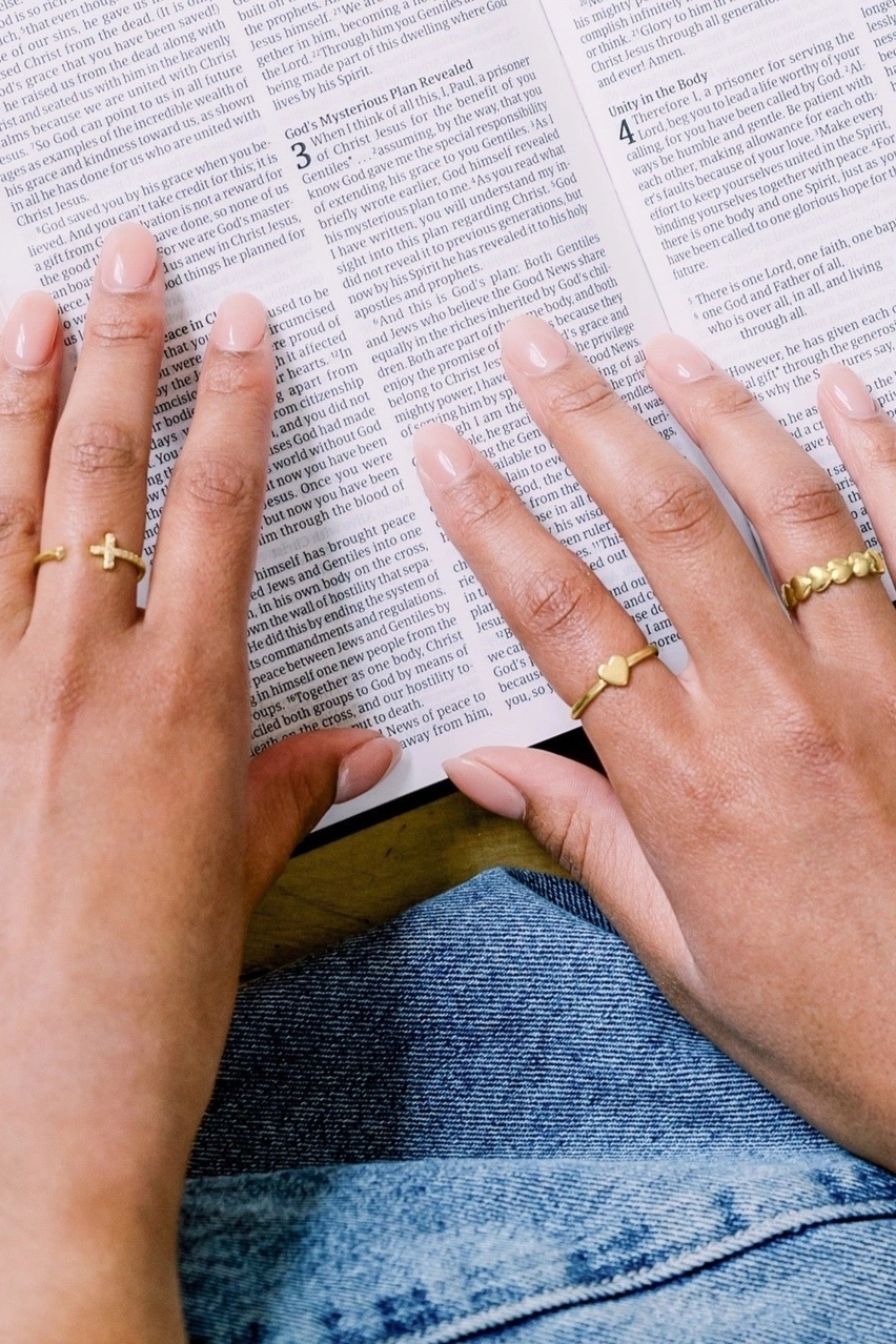 Dainty Heart Adjustable Ring