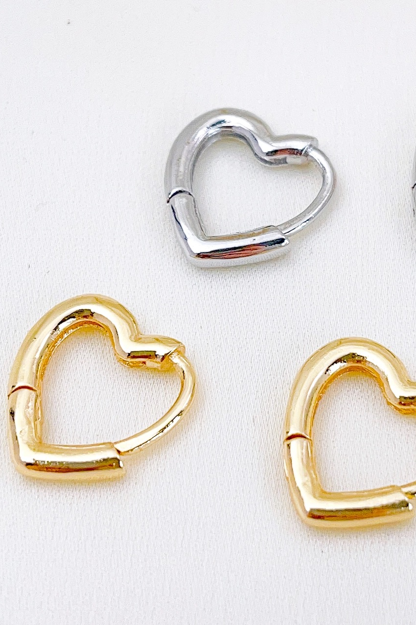 Brooke Heart Hoop Earrings