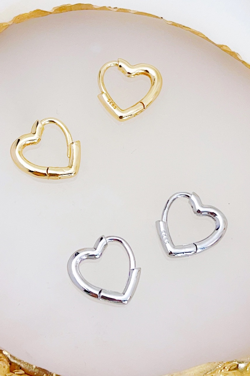 Brooke Heart Hoop Earrings