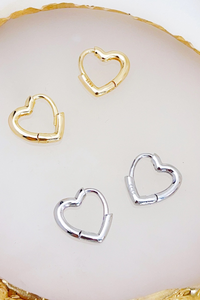 Brooke Heart Hoop Earrings