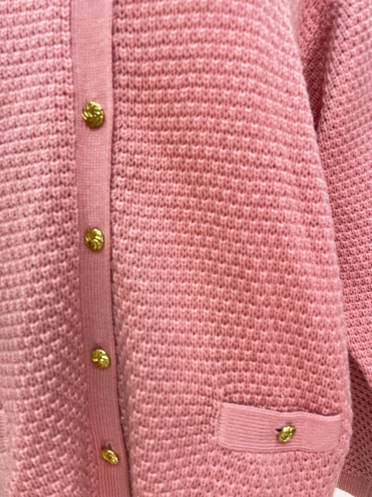 Vintage Pink Knit Cardigan