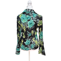 Vintage Green Floral Blouse