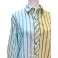 Vintage Blue Stripe Button-up Shirt