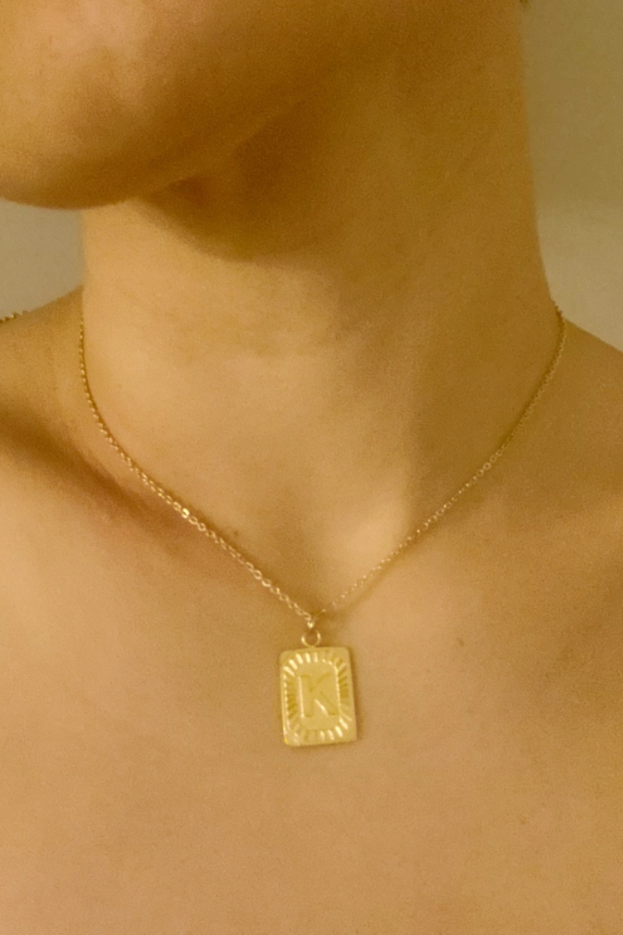 Art Deco Initial Necklaces