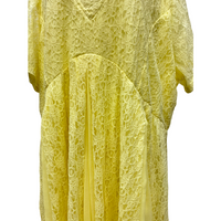 Vintage Yellow Lace Dress