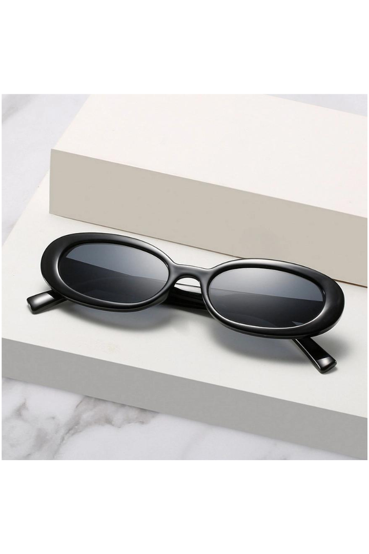 Oval Hip-Hop Retro Small-Frame Sunglasses