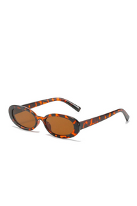 Oval Hip-Hop Retro Small-Frame Sunglasses